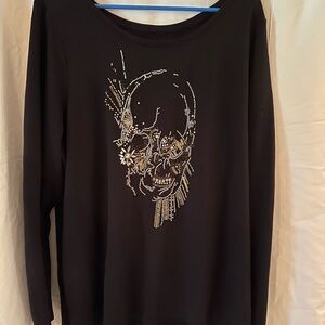 Lane Bryant embellished black sweater 18/20